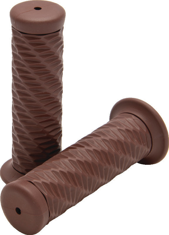 Bikers Choice 1 Inch Brown Spiral Grip