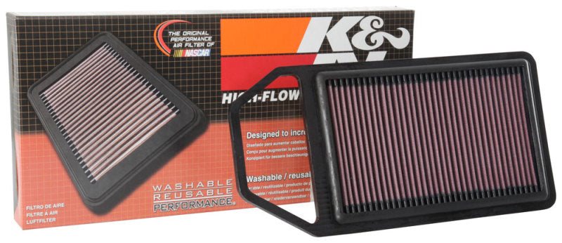 K&N 33-3114 Replacement Drop-In Air Filter — Fits 2015-2018 Suzuki Baleno L4-1.2L F/I