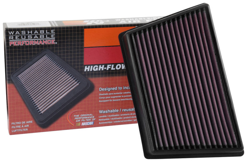 K&N 33-3073 Replacement Drop-In Air Filter — Fits 2015-2026 Land Rover Discovery Sport, 2018-2024 Jaguar E-Pace, 2015-2026 Range Rover Evoque