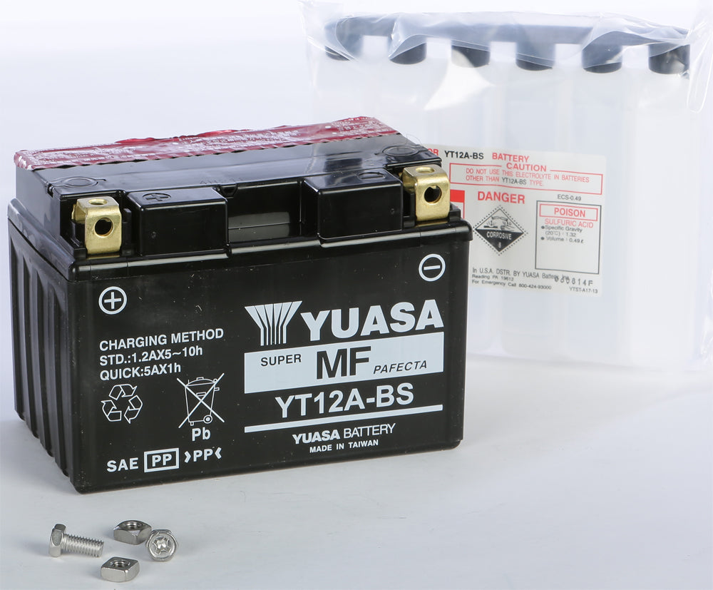 Yuasa Battery YT12A-BS Maintenance Free (YUAM32ABS)