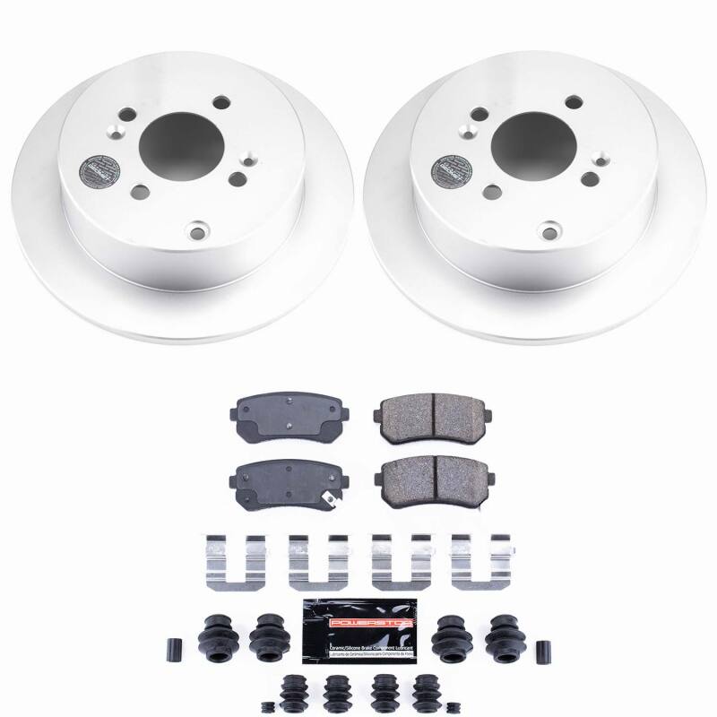 Power Stop 06-07 Hyundai Accent Rear Z23 Coated Brake Kit