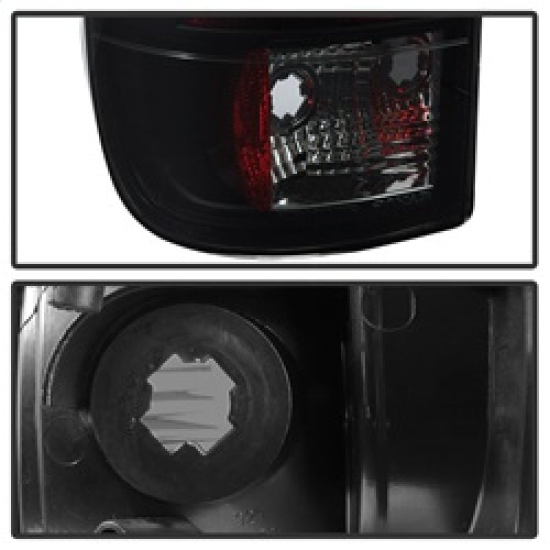 Spyder 08-16 Ford Super Duty F-250 V3 Light Bar LED Tail Lights - Blk Smoke ALT-YD-FS07V3-LBLED-BSM