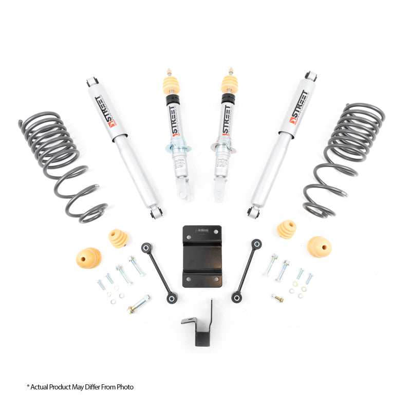 KIT DE BAJADA DE BRAZO Belltech 18-20 Chevy Colorado/Canyon All Cab/SB -0-3 in F / -4 in R con amortiguadores Street Perf