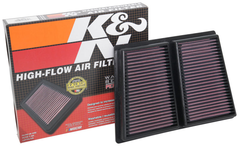 K&N 33-5085 Replacement Air Filter — Fits 2017-2024 Alfa Romeo Giulia Quadrifoglio, 2018-2024 Stelvio Quadrifoglio