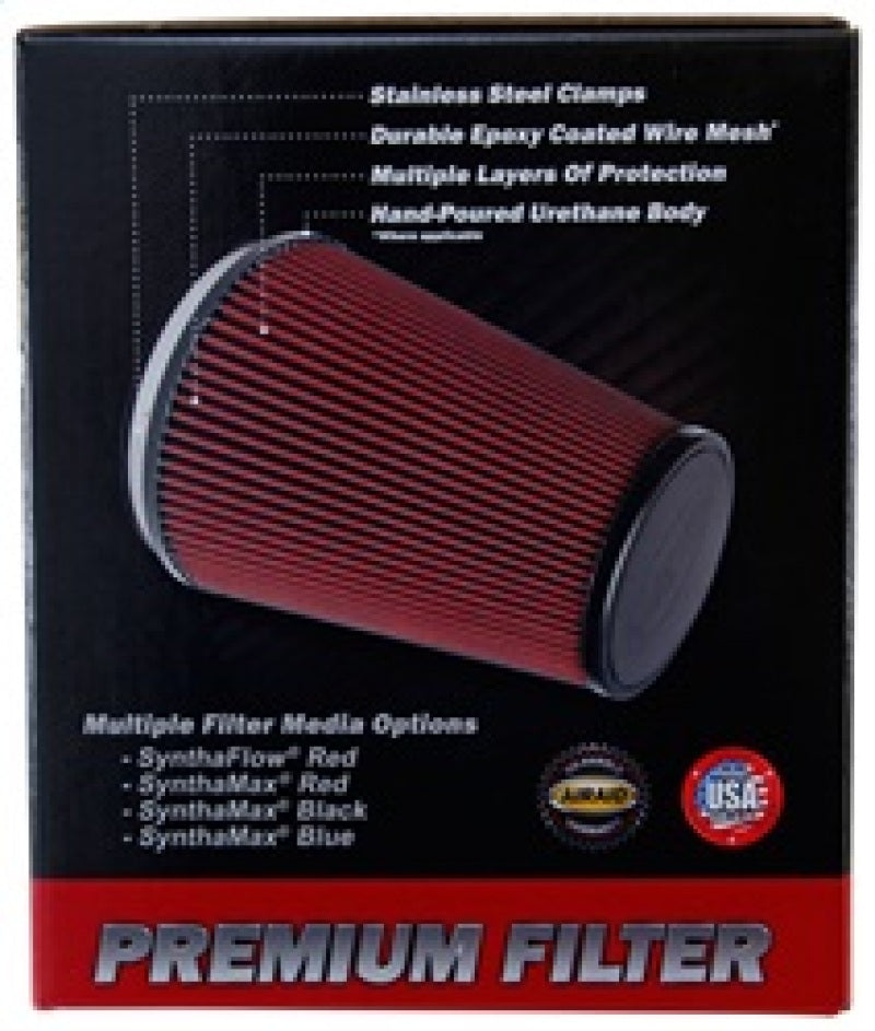 Airaid Universal Cone Air Filter - 6" x 7-1/4" x 5" x 9" — Fits Custom Applications