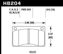 Load image into Gallery viewer, Hawk 90-93 Volvo 240 / 75-89 Volvo 245 HT-10 Race Front Brake Pads