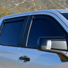 Cargar imagen en el visor de la galería, Westin 19-21 Chevy Silverado Crew Cab Pickup In-Channel Wind Deflector 4pc - Smoke