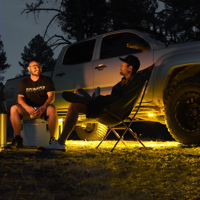 KC HiLiTES Cyclone V2 2.2in. LED Accessory Light 5W Flood Beam — Amber Lens (Single)