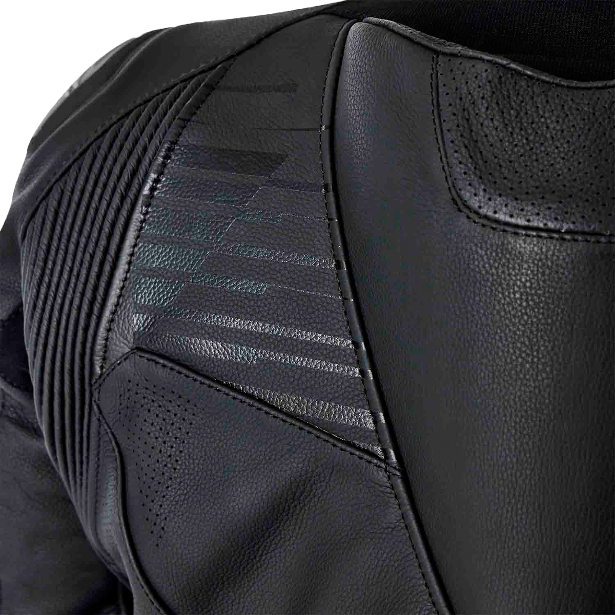 RST Tractech EVO D3O Jacket BLK/WHI Leather LG (103635WHI-44)