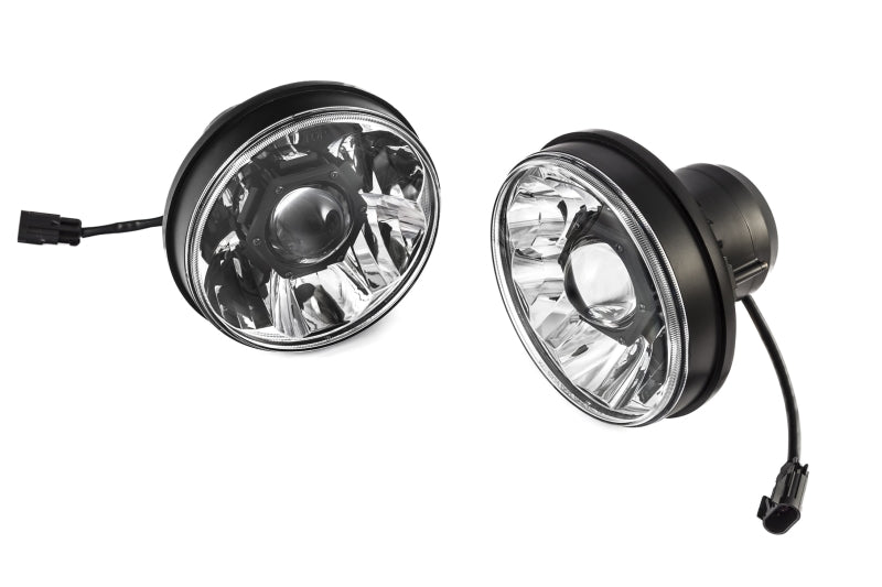 KC HiLiTES 7in. Gravity LED Pro DOT Headlights — Fits 2007-2018 Jeep JK (Pair)