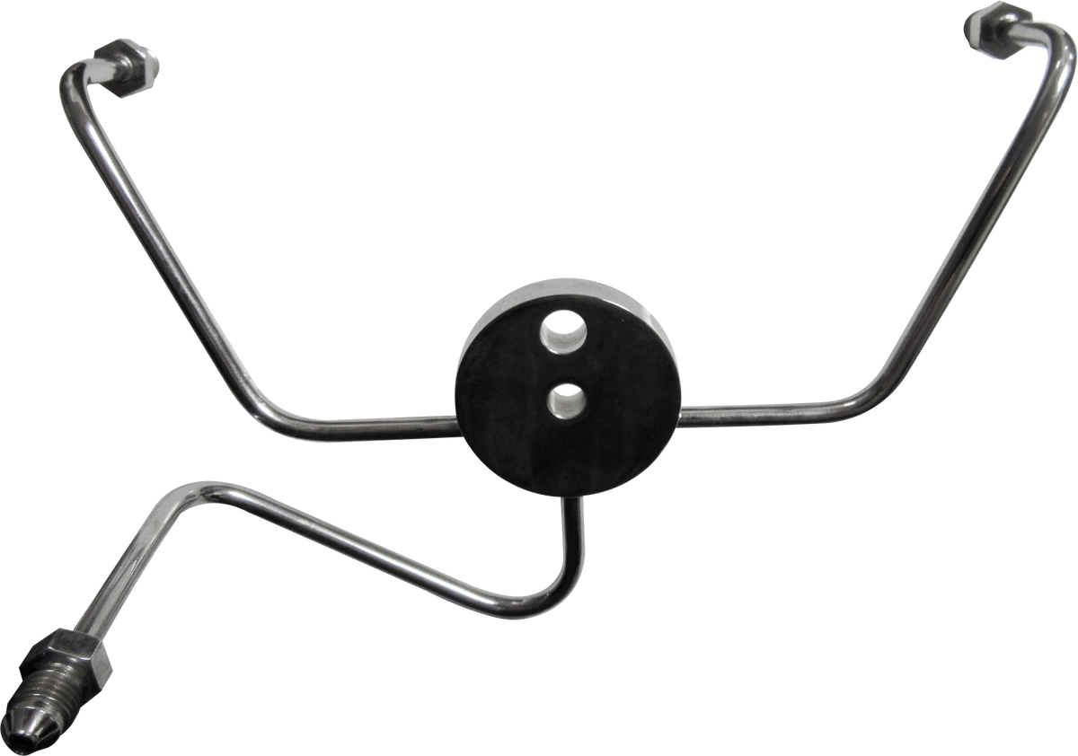 Goodridge Front Brake Spider Wideglide Chrome -3AN Fittings (PFTEEW)