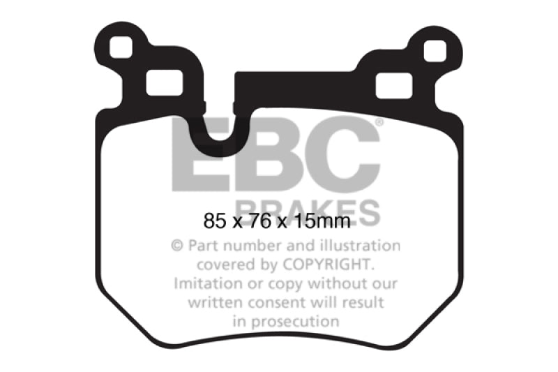 EBC 08-10 BMW 135 3.0 Twin Turbo Yellowstuff Rear Brake Pads