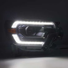 Cargar imagen en el visor de la galería, AlphaRex 12-15 Toyota Tacoma PRO-Series Projector Headlights Plank Style Alpha Black w/DRL