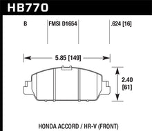 Cargar imagen en el visor de la galería, Hawk 13-17 Honda Accord HPS 5.0 Front Brake Pads