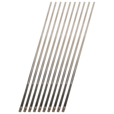 DEI Stainless Steel Positive Locking Tie 1/4in x 20in — Universal Exhaust Heat Shield Fasteners (10 Pack)