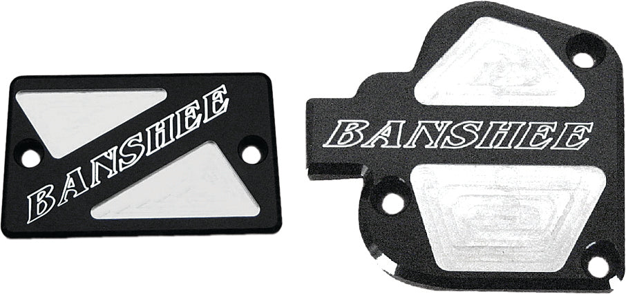 Modquad Throttle & Brake Cover SET Black Logo Banshee (TSET1-BBLK)