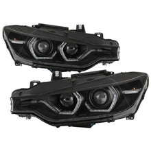 Cargar imagen en el visor de la galería, Spyder 12-14 BMW F30 3 Series 4DR Projector Headlights - Black PRO-YD-BMWF3012-AFSHID-BK