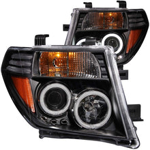 Load image into Gallery viewer, ANZO 2005-2008 Nissan Frontier Projector Headlights w/ Halo Black