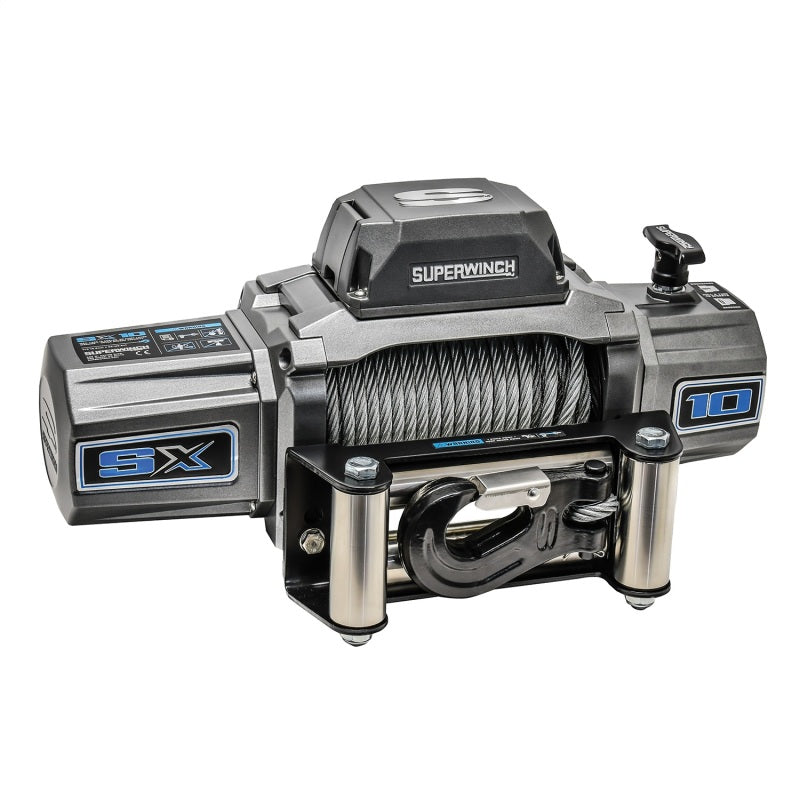 Cabrestante Superwinch SX 10000 de 10 000 libras, 12 V CC, 3/8 in x 85 pies, cable de acero