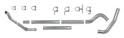 Diamond Eye 4in Turbo Back Exhaust Muffler Delete Pipe — Fits 1994-1997 Ford 7.3L Powerstroke F250/F350