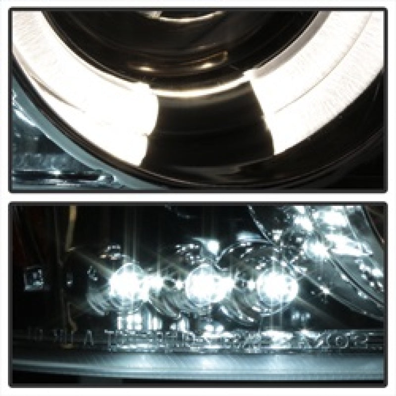 Faros delanteros de proyector LED Halo LED cromados Spyder GMC Sierra 1500/2500/3500 99-06 PRO-YD-CDE00-HL-C