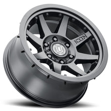 Cargar imagen en el visor de la galería, Rueda ICON Rebound Pro 17x8.5 5x5 -6 mm, BS de 4.5 in, diámetro interior de 71.5 mm, color negro satinado