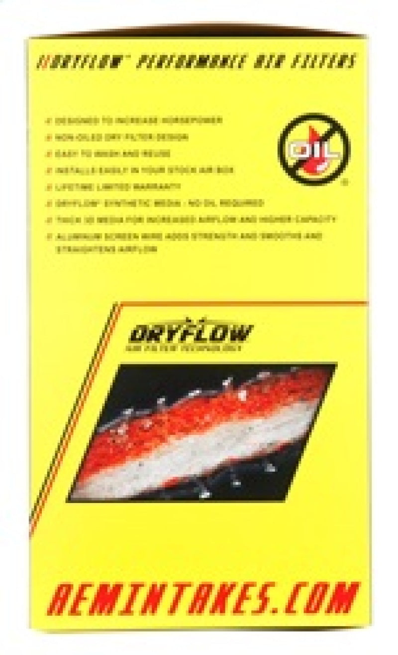 AEM Dryflow Air Filter Element 4in x 9in — Universal Fit