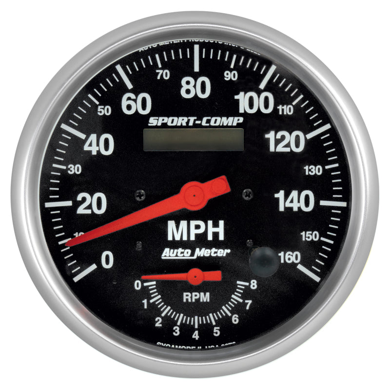 AutoMeter Sport-Comp 5in. 160mph/8k RPM Electric Program Tach/Speedo Gauge