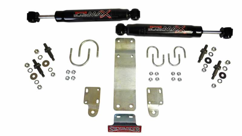 Skyjacker 2007-2017 Jeep Wrangler (JK) (para usar con barras de acoplamiento OEM) Kit de amortiguador de dirección doble con Black Max