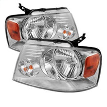 Cargar imagen en el visor de la galería, Xtune Ford F150 04-08 Amber Crystal Headlights Chrome HD-JH-FF15004-AM-C