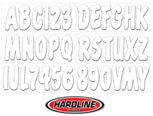 Cargar imagen en el visor de la galería, Hardline Boat Lettering Registration Kit 3 in. - 200 White solid