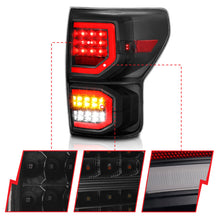 Cargar imagen en el visor de la galería, ANZO 2007-2013 Toyota Tundra LED Taillights Plank Style Black w/Smoke Lens