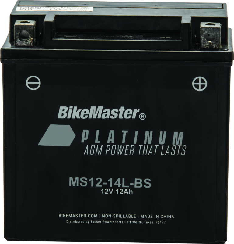 BikeMaster AGM Battery - MS12-14L-BS