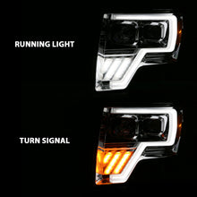 Cargar imagen en el visor de la galería, ANZO 2009-2013 Ford F-150 Projector Light Bar G4 Switchback H.L. Chrome Amber