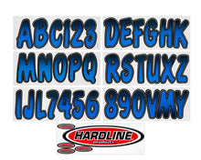 Cargar imagen en el visor de la galería, Hardline Boat Lettering Registration Kit 3 in. - 200 Blue/Black