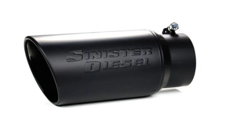 Sinister Diesel Black Ceramic Coated Stainless Steel Exhaust Tip 4" to 6" — Fits Diesel Trucks