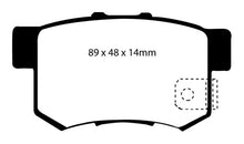 Cargar imagen en el visor de la galería, EBC 97 Acura CL 2.2 Yellowstuff Rear Brake Pads