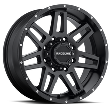 Cargar imagen en el visor de la galería, Raceline 931B Injector 16x8in / 8x165.1 BP / 0mm Offset / 125.2mm Bore - Satin Black Wheel