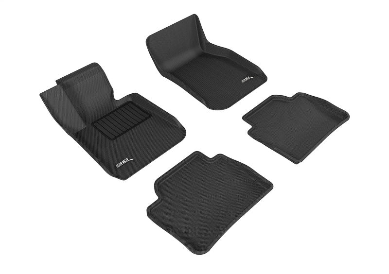 3D MAXpider Kagu Floor Mats - Black — Fits 2012-2018 BMW 3 Series F30