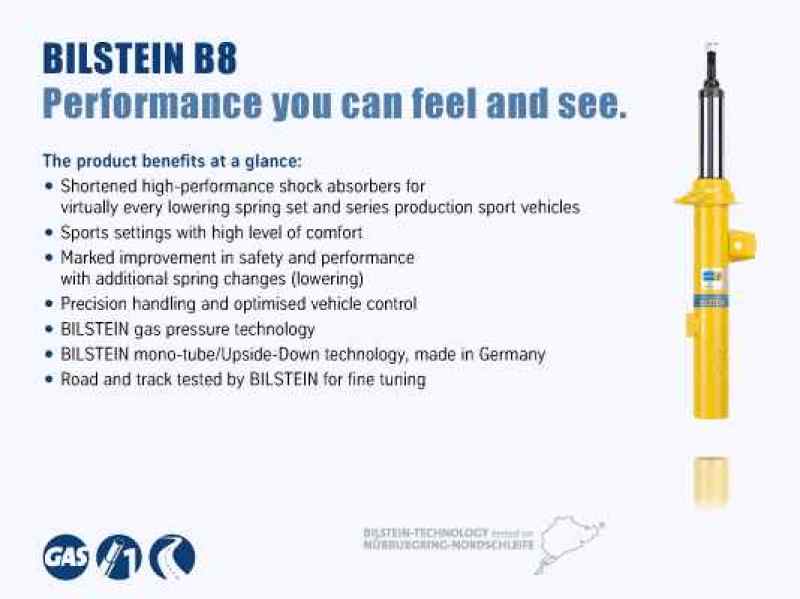 Bilstein B8 SP 14-15 Mini Cooper Base/S Front Left Twintube Strut Assembly