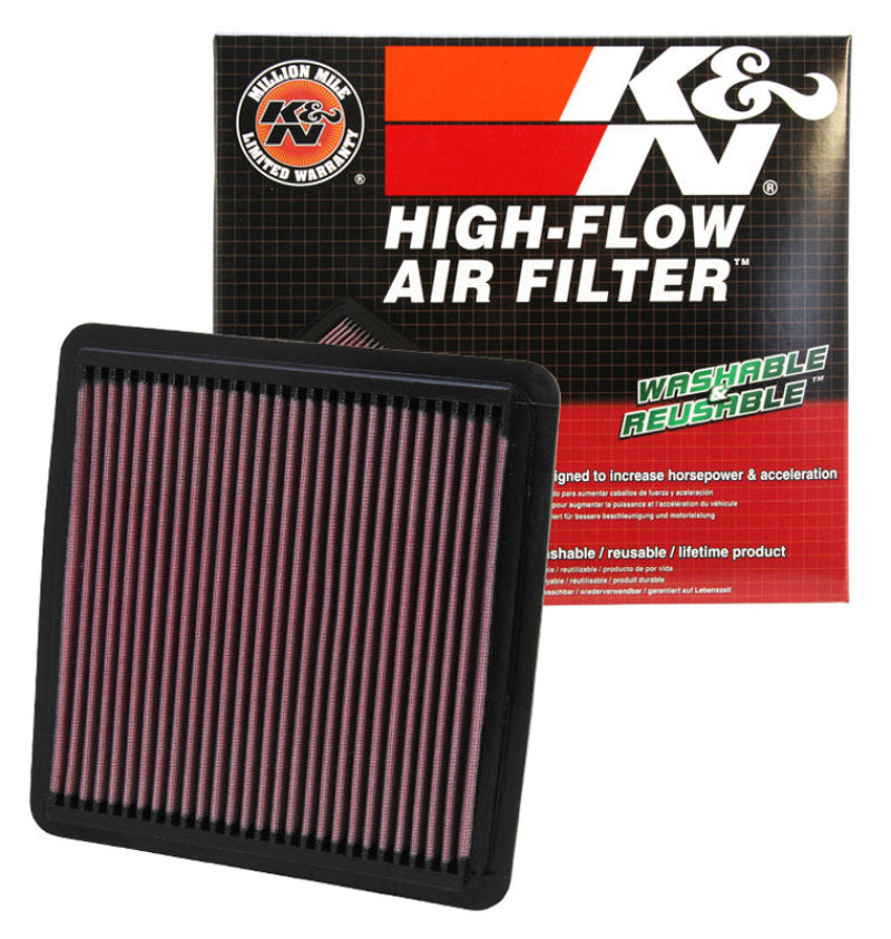 K&N Drop-In Air Filter — Fits 05-07 Subaru Legacy, 05-07 Outback, 06-07 B9 Tribeca, 08-11 Impreza, 08-11 WRX, 08-11 STI
