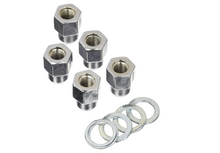 Cargar imagen en el visor de la galería, Weld Open End Lug Nuts w/Centered Washers 12mm x 1.5 - 5pk