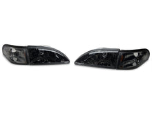 Cargar imagen en el visor de la galería, Raxiom 94-98 Mustang Axial Series Cobra Style Headlights- Black Housing (Clear Lens)