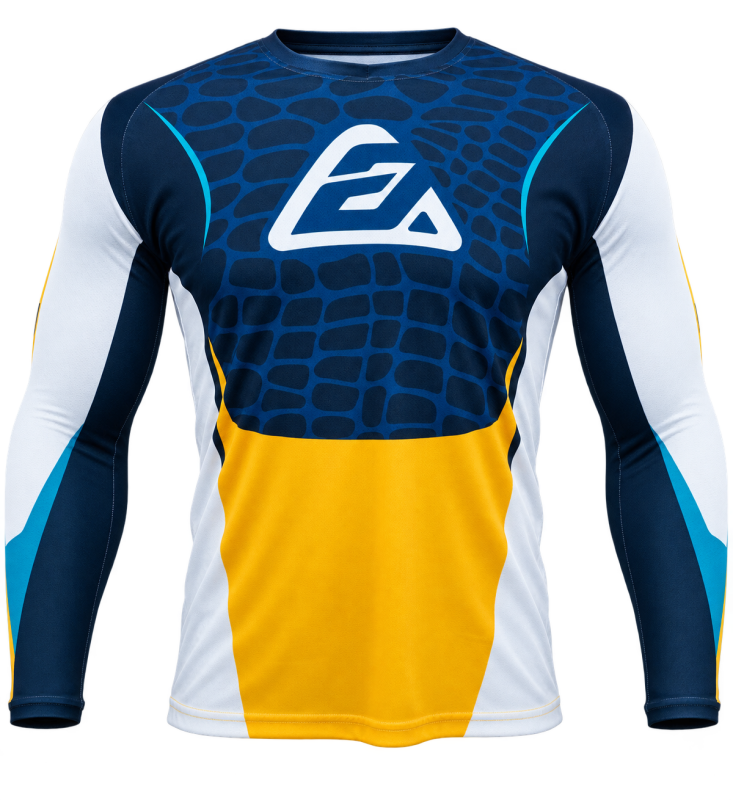 Answer Syncron Raceday Jersey Yellow/Navy/Cyan/White - Medium (550620)