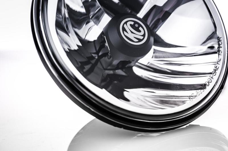 KC HiLiTES Gravity LED 7in. H4 DOT Headlight Pair — Fits 1997-2006 Jeep TJ Wrangler