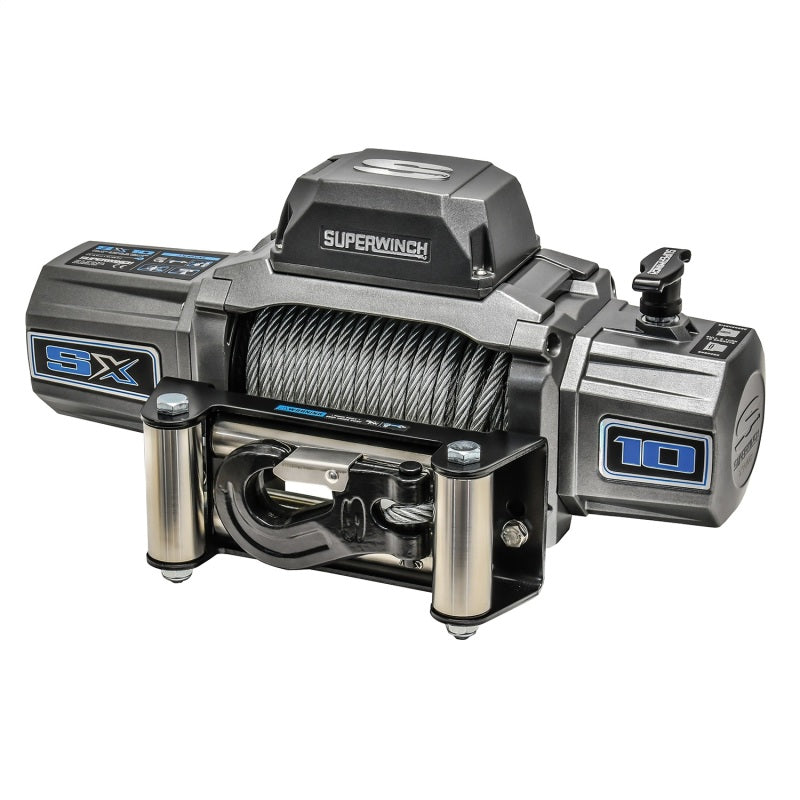 Cabrestante Superwinch SX 10000 de 10 000 libras, 12 V CC, 3/8 in x 85 pies, cable de acero