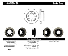 Cargar imagen en el visor de la galería, StopTech Power Slot 00-05 Ford Excursion / 99-04 F250/F350 Front Left Slotted CRYO Brake Rotor