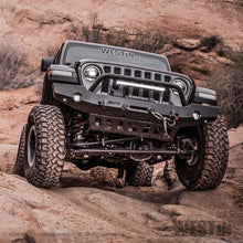 Cargar imagen en el visor de la galería, Westin 18-19 Jeep Wrangler JL WJ2 Full Width Front Bumper w/Bull Bar Textured Black