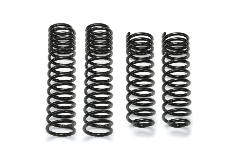 Kit de resortes helicoidales de recorrido largo delanteros y traseros Fabtech 07-18 Jeep JK 4WD de 4 puertas y 5 pulgadas