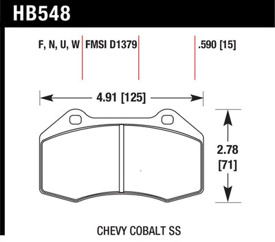 Hawk HPS Street Front Brake Pads - Renault Clio / Cobalt SS
